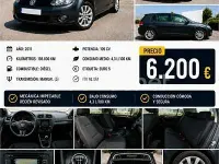 Usado VW Golf VI 105 CV (77 kW) 2011 Azul Berlina