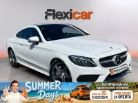 Usado Mercedes C220 AMG line 170 CV (125 kW) 2015 Blanco Coupe