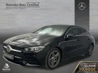 Usado Mercedes CLA200 AMG line 150 CV (110 kW) 2022 Negro Coupe