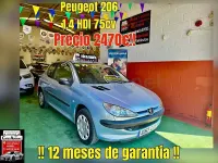 Usado Peugeot 206 70 CV (51 kW) 2003 Azul Berlina