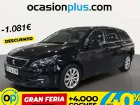 Usado Peugeot 308 SW Style 131 CV (96 kW) 2019 Negro Familiar