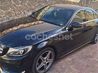 Usado Mercedes C200 AMG line 136 CV (100 kW) 2016 Negro Berlina