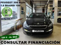 Usado Peugeot 308 Active 99 CV (72 kW) 2016 Negro Utilitario