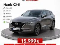 Usado Mazda CX-5 Style 150 CV (110 kW) 2017 Gris / plata SUV