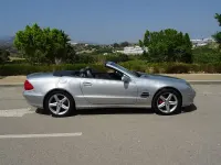 Usado Mercedes SL500 306 CV (225 kW) 2002 Gris / plata Descapotable