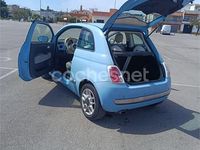 Usado Fiat 500 Lounge 69 CV (50 kW) 2012 Azul Descapotable