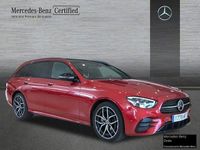 Usado Mercedes E220 AMG line 200 CV (147 kW) 2023 Rojo jacinto Familiar
