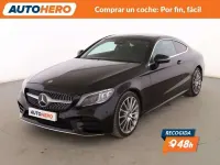 Usado Mercedes C200 AMG line 184 CV (135 kW) 2020 Negro Coupe