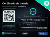 Usado Volvo C40 300 kW (408 CV) 2022 Verde SUV