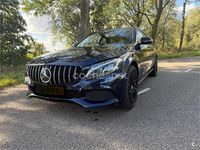 Usado Mercedes C350e AMG line 279 CV (205 kW) 2015 Azul Familiar
