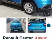 Usado Renault Captur Intens 90 CV (66 kW) 2017 Azul SUV