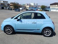 Usado Fiat 500 Lounge 69 CV (50 kW) 2012 Azul Descapotable