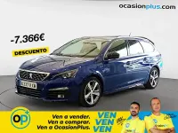 Usado Peugeot 308 SW GT-line 130 CV (95 kW) 2019 Azul Familiar