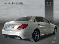 Usado Mercedes C220 AMG line 170 CV (125 kW) 2016 Plateado Berlina
