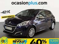 Usado Peugeot 208 Allure 82 CV (60 kW) 2017 Azul Utilitario