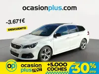 Usado Peugeot 308 GT-line 130 CV (95 kW) 2018 Blanco Familiar