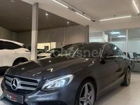 Usado Mercedes C220 AMG line 170 CV (125 kW) 2015 Gris / plata Berlina