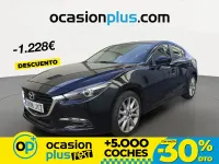 Usado Mazda 3 Luxury 120 CV (88 kW) 2017 Negro Berlina