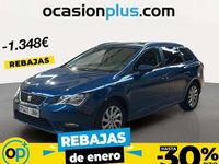 Usado Seat Leon ST Style 110 CV (80 kW) 2016 Azul Familiar