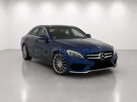 Usado Mercedes C220 AMG line 170 CV (125 kW) 2017 Azul Berlina