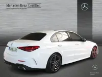Usado Mercedes C220 AMG line 200 CV (147 kW) 2022 Blanco polar Berlina