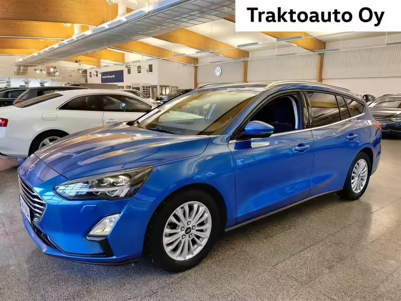 Sininen Käytetty 2019 Ford Focus Titanium Farmari | 19 390 € - Kuva 1/4