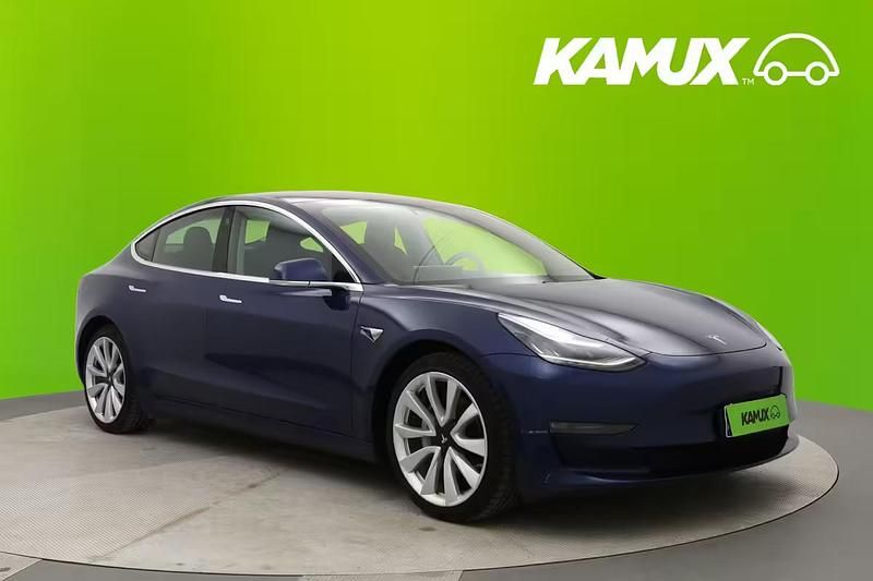 Sininen Käytetty 2019 Tesla Model 3 Long Range AWD Sedan | 21 900 € (Perustarjous) - Kuva 1/4