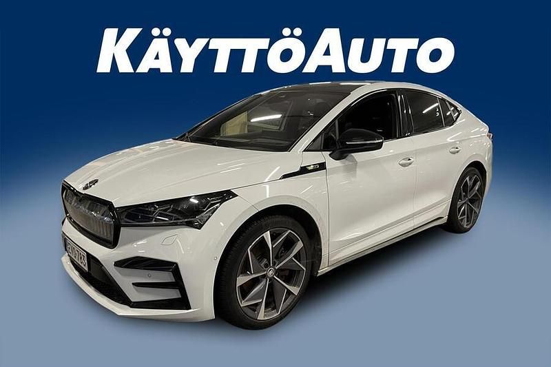 Valkoinen Käytetty 2022 Skoda Enyaq iV Katumaasturi | 41 990 € (Hieman kallis) - Kuva 1/4