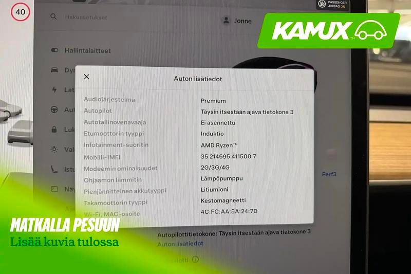 Käytetty Tesla Model 3 Performance 392 kW (534 HP) 2022 Valkoinen Sedan