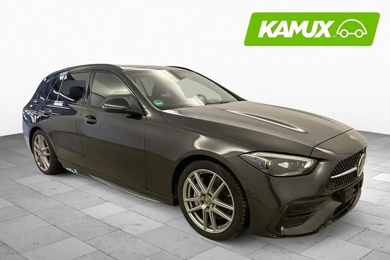 Hopea / harmaa Käytetty 2022 Mercedes C220 AMG line Farmari | 36 900 € (Kallis) - Kuva 1/4