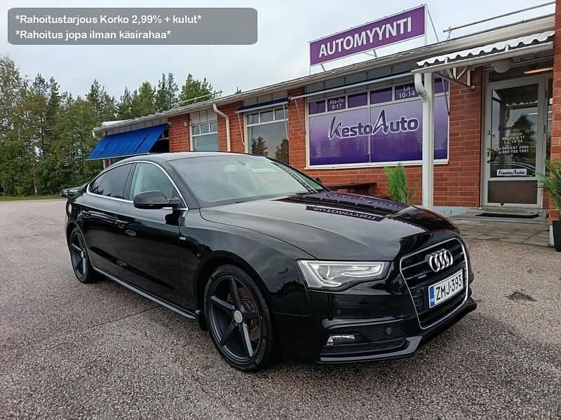 Musta Käytetty 2015 Audi A5 Sportback S-Line Viistoperä | 11 550 € (Perustarjous) - Kuva 1/4