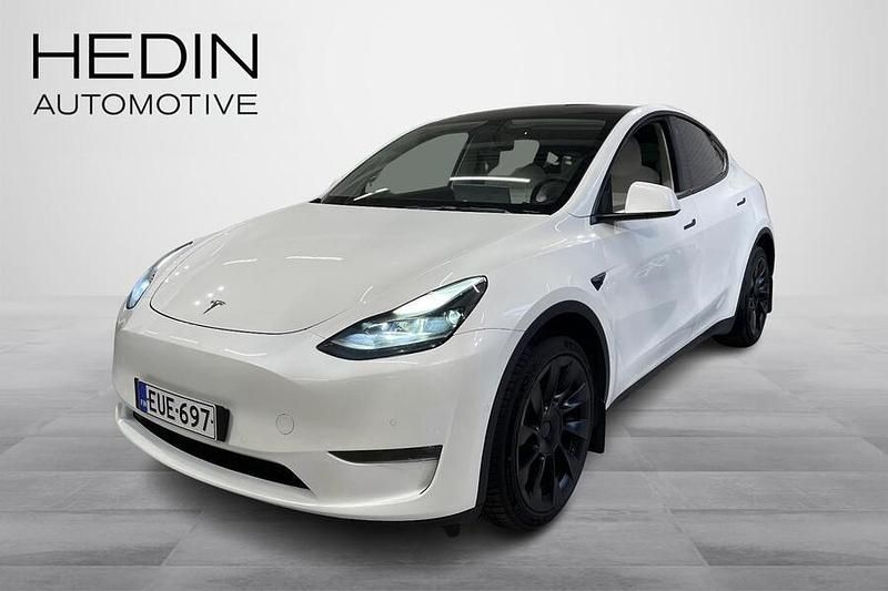 Valkoinen Käytetty 2021 Tesla Model Y Katumaasturi | 33 700 € (Perustarjous) - Kuva 1/4