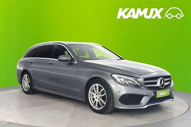 Hopea / harmaa Käytetty 2017 Mercedes C220 AMG Farmari | 16 470 € (Perustarjous) - Kuva 1/3