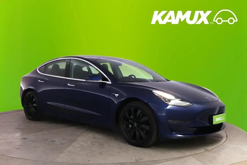 Sininen Käytetty 2019 Tesla Model 3 Long Range AWD Sedan | 23 670 € (Perustarjous) - Kuva 1/4