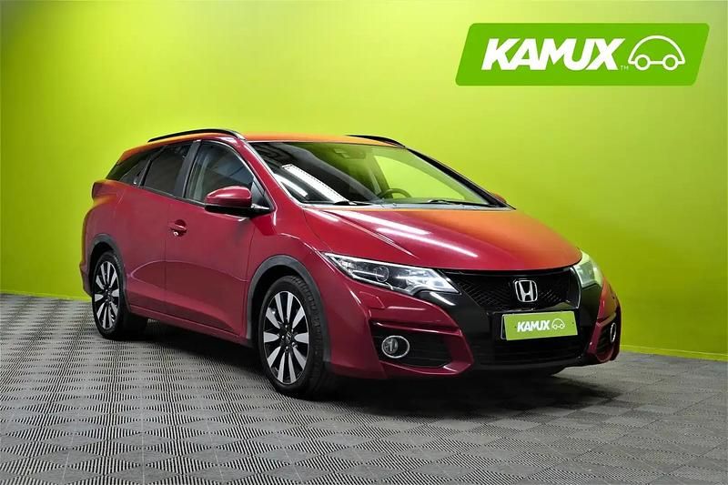 Punainen Käytetty 2016 Honda Civic Farmari | 9 870 € (Supertarjous) - Kuva 1/4