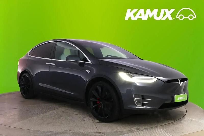 Hopea / harmaa Käytetty 2016 Tesla Model X Katumaasturi | 30 690 € - Kuva 1/4