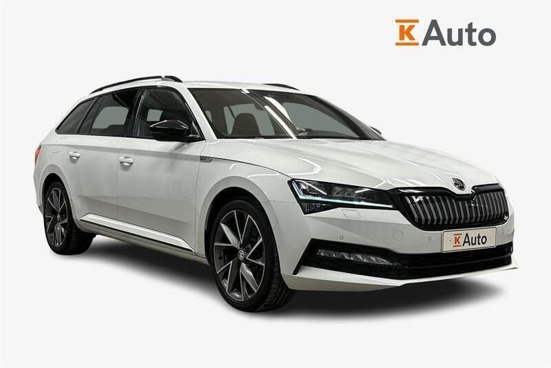 Valkoinen Käytetty 2021 Skoda Superb SportLine Farmari | 24 990 € (Hyvä tarjous) - Kuva 1/4