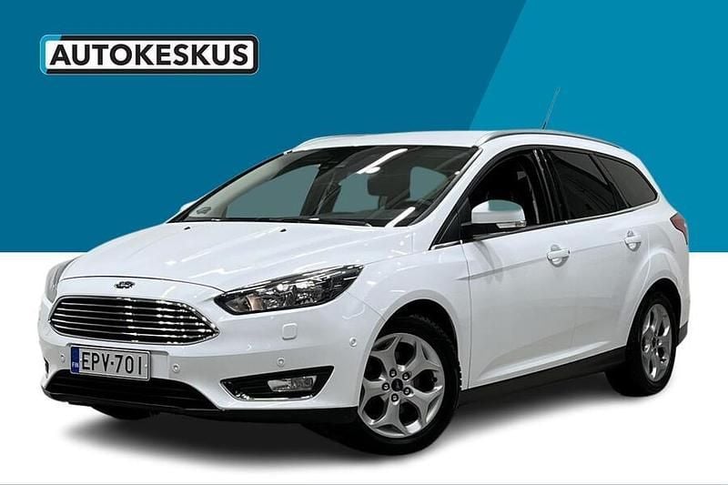 Valkoinen Käytetty 2016 Ford Focus Titanium Farmari | 7 890 € (Hyvä tarjous) - Kuva 1/4