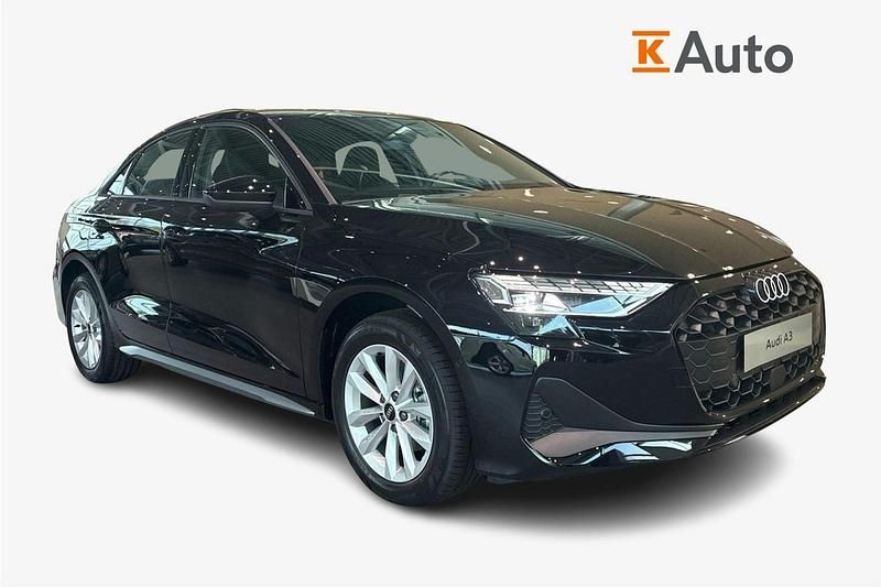 Uusi Audi A3 114 HP (83 kW) 2026 Musta Sedan
