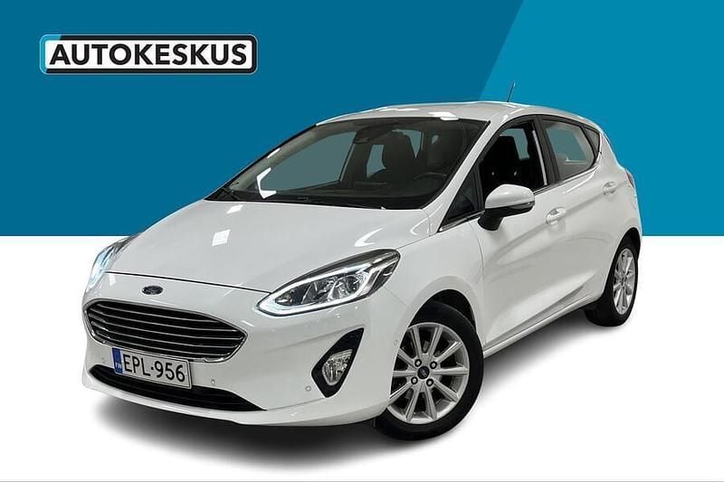 Valkoinen Käytetty 2018 Ford Fiesta Titanium Viistoperä | 10 290 € (Perustarjous) - Kuva 1/3