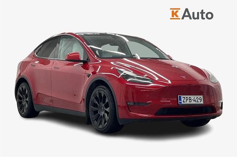 Punainen Käytetty 2021 Tesla Model Y Katumaasturi | 33 750 € (Perustarjous) - Kuva 1/3