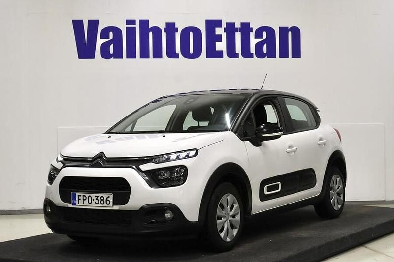 Valkoinen Käytetty 2021 Citroën C3 PureTech Viistoperä | 8 850 € (Hyvä tarjous) - Kuva 1/3