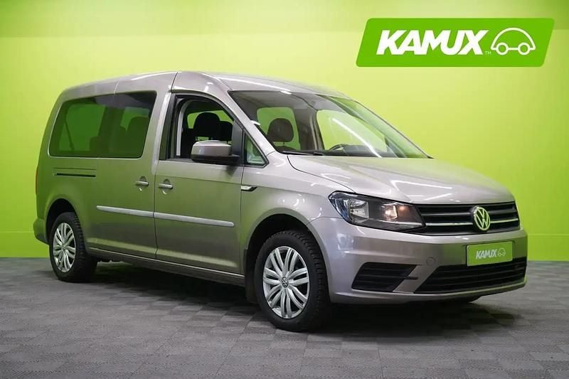 Käytetty VW Caddy Maxi Trendline 139 HP (102 kW) 2018 Keltainen / beige Tila-auto