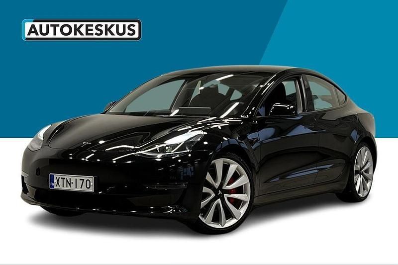 Musta Käytetty 2021 Tesla Model 3 Performance Sedan | 31 690 € (Perustarjous) - Kuva 1/4