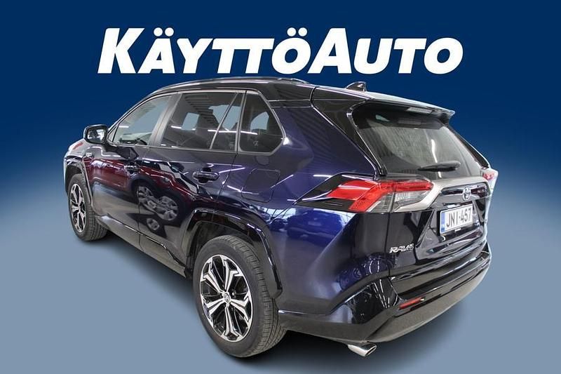 Käytetty Toyota RAV4 Hybrid Premium 306 HP (225 kW) 2021 Sininen Katumaasturi