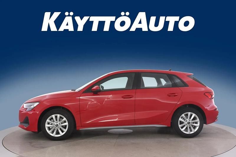 Uusi Audi A3 Sportback Design 116 HP (85 kW) 2025 Progressivepunainen Viistoperä