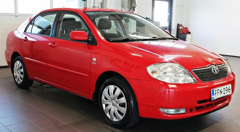 Käytetty Toyota Corolla Multidrive S 116 HP (85 kW) 2002 Punainen Viistoperä