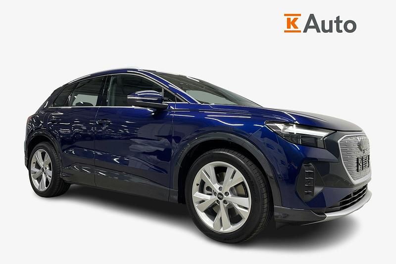 Sininen Käytetty 2025 Audi Q4 e-tron Advanced Plus Katumaasturi | 49 900 € (Hieman kallis) - Kuva 1/4