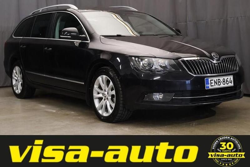 Musta Käytetty 2014 Skoda Superb Ambition Farmari | 5 490 € (Kallis) - Kuva 1/4