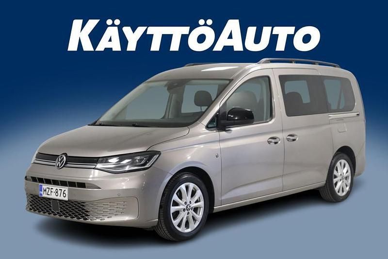 Ruskea Käytetty 2021 VW Caddy Maxi Life Business Tila-auto | 35 900 € (Kallis) - Kuva 1/4